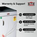 Milan Aata Maker 1Hp Fully Automatic Domestic Aatachakki with Standard Accessories and Inside Auto LED Light (White Small Pot)… - Image 2